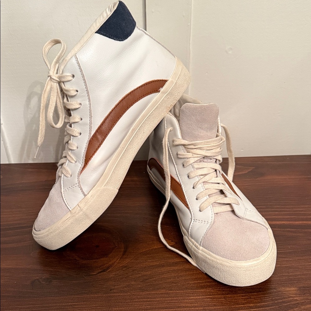 High Top Court Sneakers retro streetwear Leather  everyday  Size 10 Madewell
